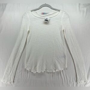 Free People Beach‎ Sweater Size XS Ivory Long Sleeve Free-est Open Knit
